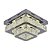 Lustre Plafon Zine Cristal Led Quadrado Duplo 60w Bivolt - Imagem 1