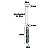 Pendente Cristal Bolhas Empire Tubinho Quadrado 30cm 5w - Imagem 2