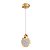 Pendente Cristal Bolhas Disco 5W Dourado - Imagem 1