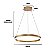 Pendente Led Anel 60cm Moderno 38w Dourado fosco - Imagem 2