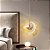 Pendente Harry Cristal Disco Voador Dourado 5W - Imagem 2