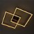 Plafon Space Led Moderno Quadrado Duplo 60W Dourado - Imagem 3