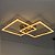 Plafon Space Led Moderno Quadrado Duplo 60W Dourado - Imagem 2