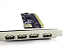 PLACA PCI-EXPRESS USB 2.0 C/ 4+1 SAÍDAS - Imagem 1