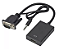 CONVERSOR VGA MACHO X HDMI FEMEA C/ ÁUDIO - Imagem 1