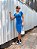 Vestido Midi Canelado Gola V com Manga - Imagem 1