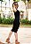 Vestido Canelado Gola V com Fenda Midi - Imagem 9