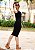 Vestido Canelado Gola V com Fenda Midi - Imagem 8