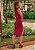 Vestido Canelado Gola V com Fenda Midi - Imagem 2