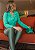 Calça Feminina Tecido P R A D A Verde Skinny - Imagem 3