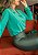 Calça Feminina Tecido P R A D A Verde Skinny - Imagem 4