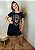 Vestido Em Malha Preto Leão Dourado Pedraria - Imagem 2
