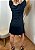 Vestido Em Malha Preto Mandala Olho Grego Azul Pedraria - Imagem 4