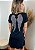 Vestido Em Malha Preto Asa de Anjo Prateada Pedraria HE - Imagem 1
