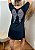 Vestido Em Malha Preto Asa de Anjo Prateada Pedraria HE - Imagem 4