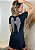 Vestido Em Malha Preto Asa de Anjo Prateada Pedraria HE - Imagem 5