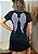 Vestido Em Malha Preto Asa de Anjo Prateada Pedraria HE - Imagem 8