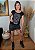 T-shirt Feminina Preta Caveira Mexicana Pedraria - Imagem 3