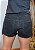 Shorts Jeans Feminino Cinza Escuro Estonado Com Franja - Imagem 5