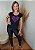T-shirt Feminina Preta Coração Roxo Pedraria - Imagem 6