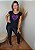 T-shirt Feminina Preta Coração Roxo Pedraria - Imagem 4