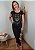 T-shirt Feminina Preta Leão Dourado Pedraria - Imagem 3