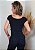 Cropped Feminino Preto Coração Laranja Pedraria - Imagem 7