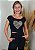 Cropped Feminino Preto Coração Dourado Pedraria - Imagem 4