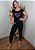Cropped Feminino Preto Coração Roxo Pedraria - Imagem 2