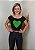 Cropped Feminino Preto Coração Verde Pedraria - Imagem 4
