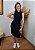 Vestido Midi Canelado Gola Boba Regata Forrado Preto - Imagem 5