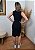 Vestido Midi Canelado Gola Boba Regata Forrado Preto - Imagem 2