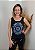 Regata Feminina Preta Mandala Olho Grego Azul Pedraria - Imagem 1