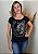 T-shirt Feminina Preta Cavalo na Ferradura Pedraria - Imagem 5