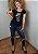 T-shirt Feminina Preta Meia Caveira Dourada Pedraria - Imagem 2