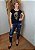 T-shirt Feminina Preta Meia Caveira Dourada Pedraria - Imagem 8