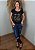 T-shirt Feminina Preta Route 66 Marrom Pedraria - Imagem 6