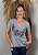 T-shirt Feminina Coração Alado Canutilho Strass Chaton Bordados a Mão - Imagem 3