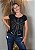 T-shirt Feminina Preta Nossa Senhora Reluzente Pedraria - Imagem 7