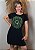 Vestido Em Malha Preto Mandala Olho Grego Verde Pedraria - Imagem 1