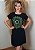 Vestido Em Malha Preto Mandala Olho Grego Verde Pedraria - Imagem 3