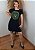 Vestido Em Malha Preto Mandala Olho Grego Verde Pedraria - Imagem 2
