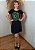 Vestido Em Malha Preto Mandala Olho Grego Verde Pedraria - Imagem 6