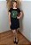 Vestido Em Malha Preto Mandala Olho Grego Verde Pedraria - Imagem 8