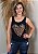 Regata Feminina Preta Coração Animal Print Pedraria - Imagem 7