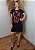Vestido Em Malha Preto Caveira Colors Laranja Pedraria - Imagem 4