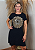 Vestido Em Malha Preto Mandala Olho Grego Dourado Pedraria - Imagem 7