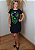 Vestido Em Malha Preto Caveira Colors Verde Pedraria - Imagem 2