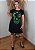 Vestido Em Malha Preto Caveira Colors Verde Pedraria - Imagem 6