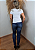 T-shirt Feminina  Asa de Anjo 'Paz" Canutilho Strass Chaton Bordados a Mão - Imagem 10